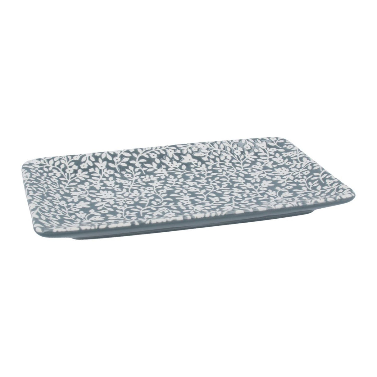 Gisela Graham Grey Porcelain Rectangle Trinket Dish