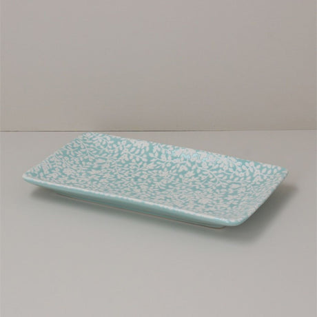 Gisela Graham Blue Porcelain Rectangle Trinket Dish