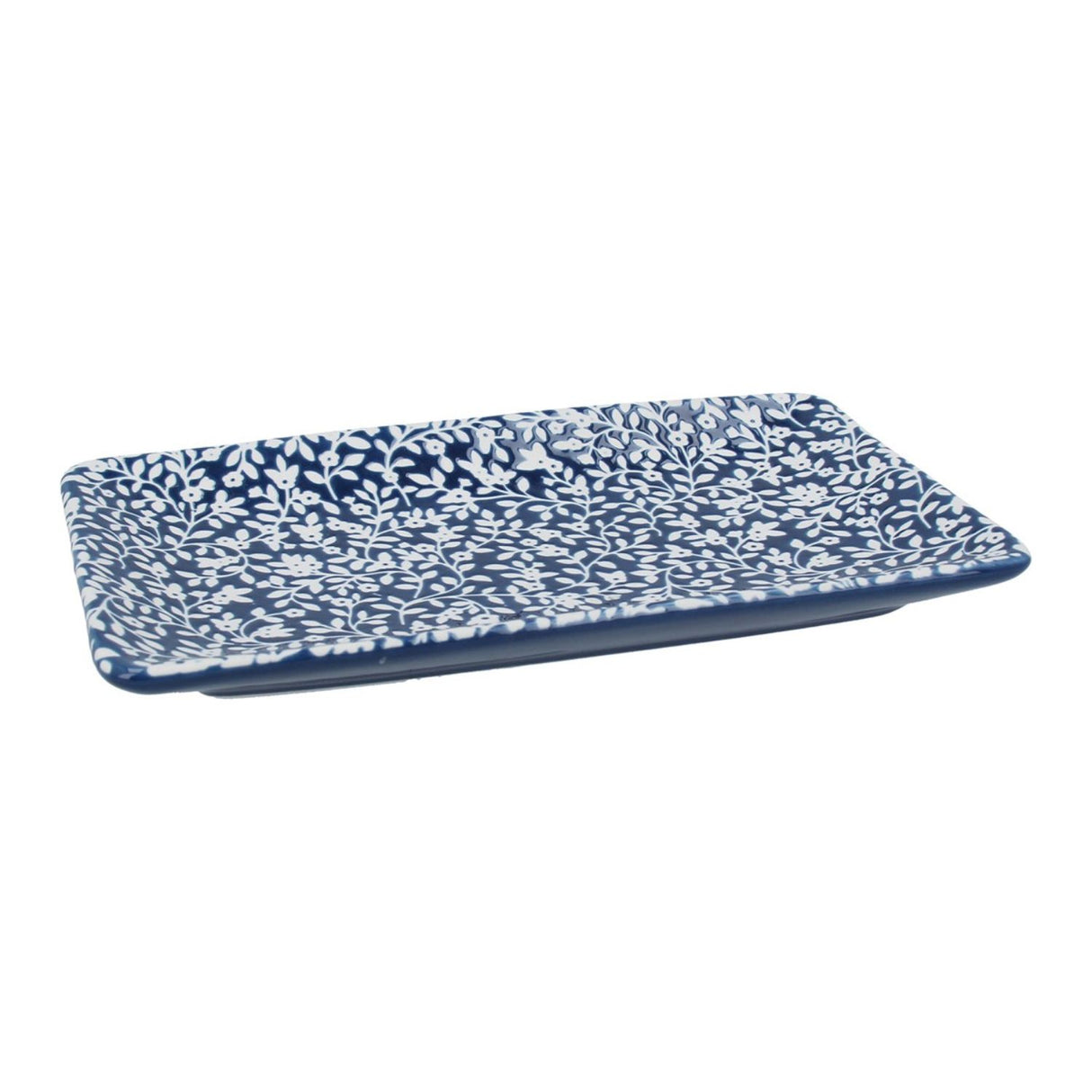 Gisela Graham Navy Porcelain Rectangle Trinket Dish