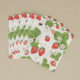 Gisela Graham Strawberry Flowers Paper Napkin (Pack of 20)