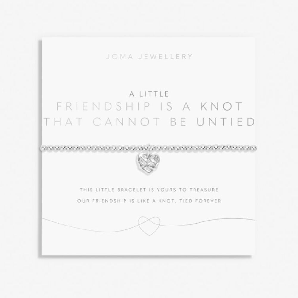 Joma Jewellery Silver A Little 'Friendship Is A Knot That Cannot Be Untied' Bracelet