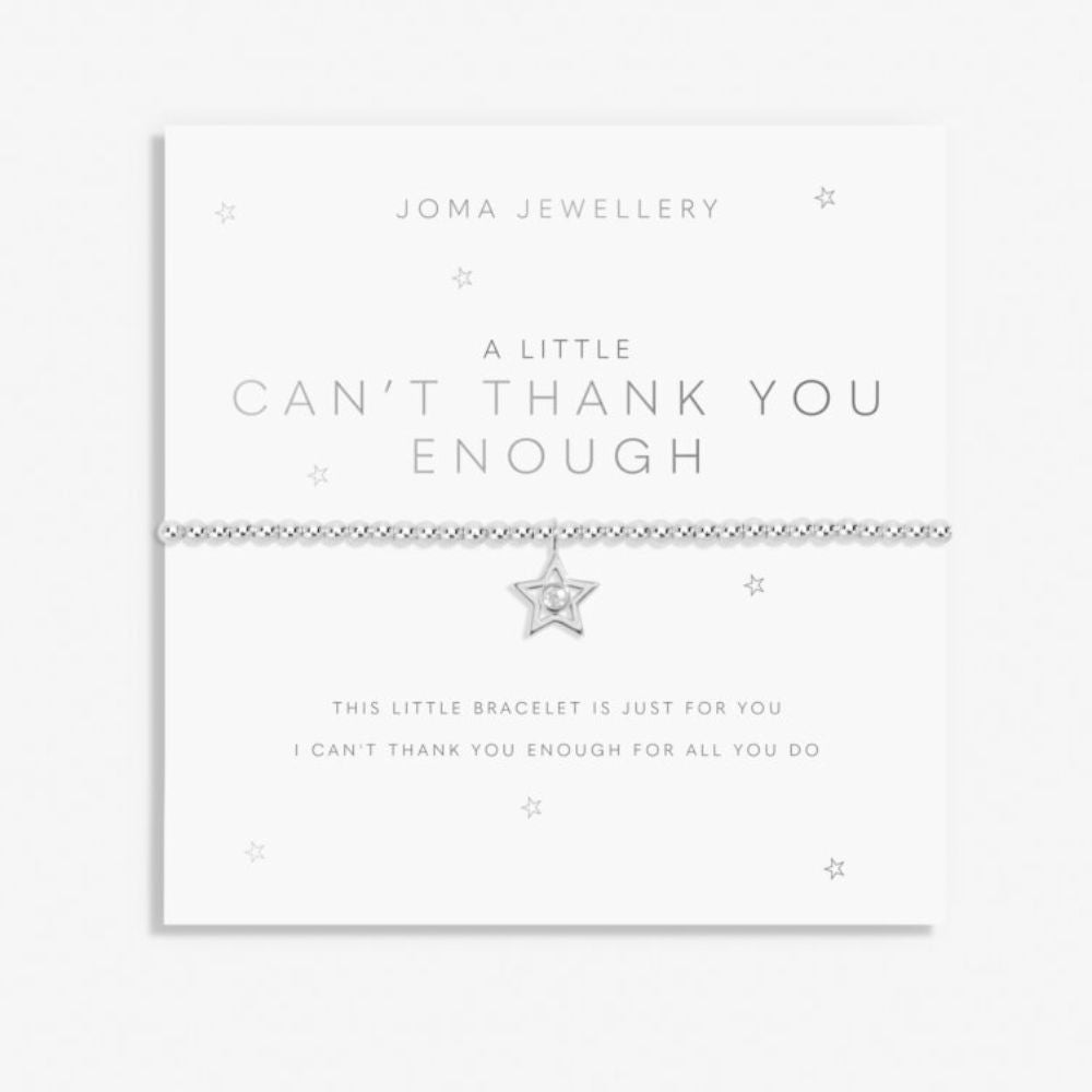 Joma Jewellery A Little 'Can't Thank You Enough' Silver Bracelet