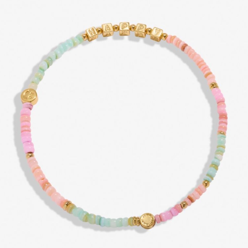 Joma Jewellery Happy Little Moments 'Live Happy' Gold Anklet