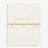 Joma Jewellery Three Pearl Anklet In Gold Plating