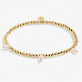 Joma Jewellery Three Pearl Anklet In Gold Plating