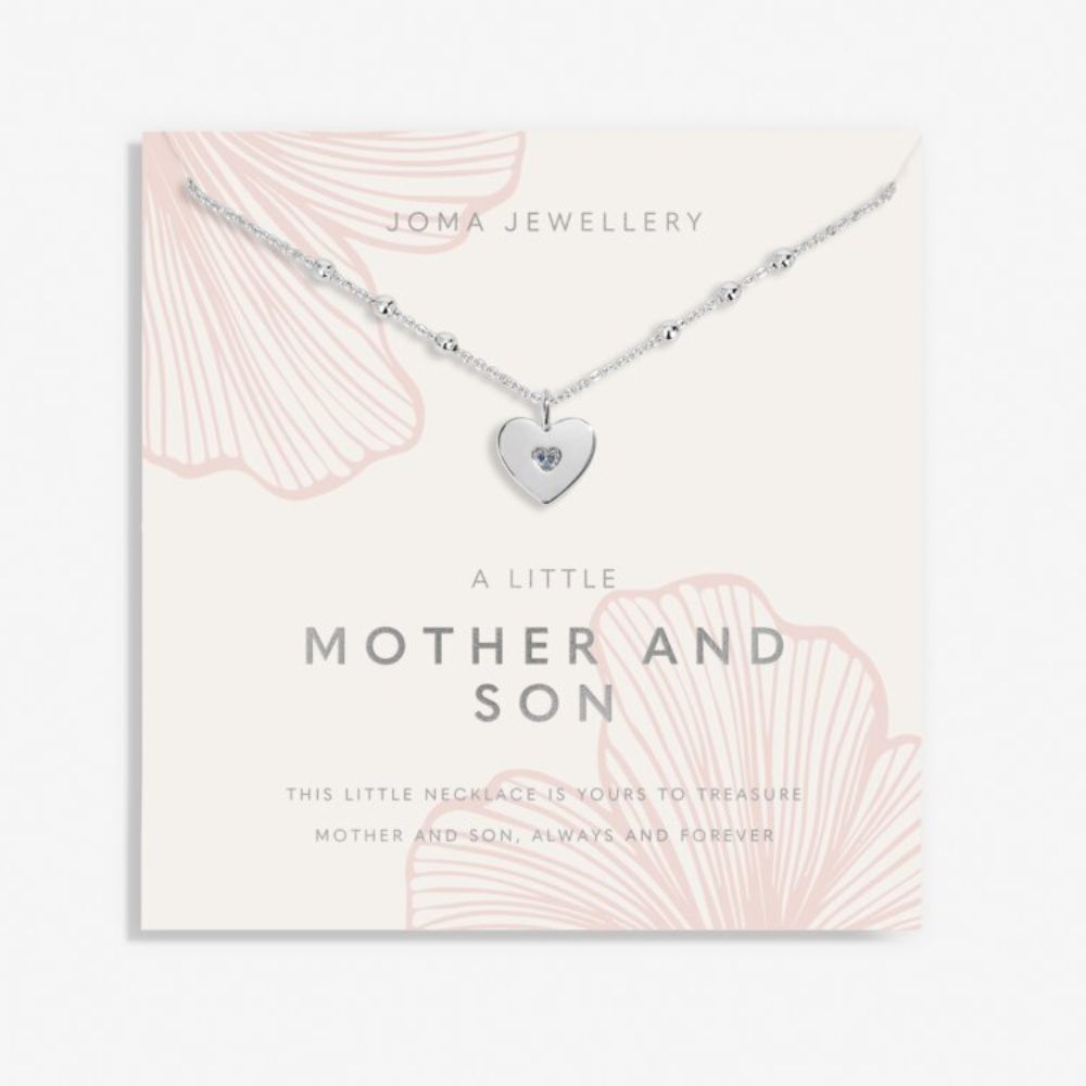 Joma Jewellery Mother's Day A Little 'Mother And Son' Necklace In Silver Plating