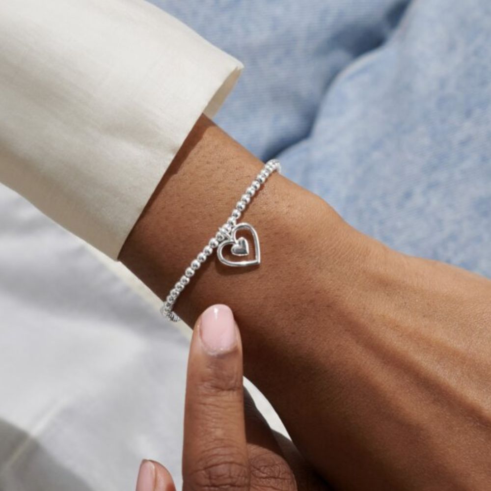 Joma Jewellery Mother's Day From The Heart 'Happy Mother's Day' Bracelet In Silver Plating