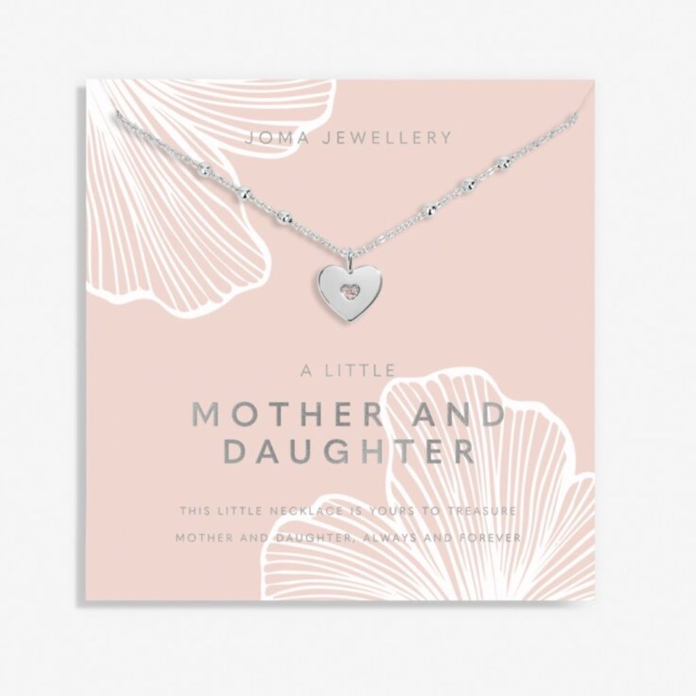 Joma Jewellery Mother's Day A Little 'Mother And Daughter' Necklace In Silver Plating