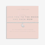 Joma Jewellery Mother's Day A Little 'Love You To The Moon And Back Mum' Bracelet In Silver Plating