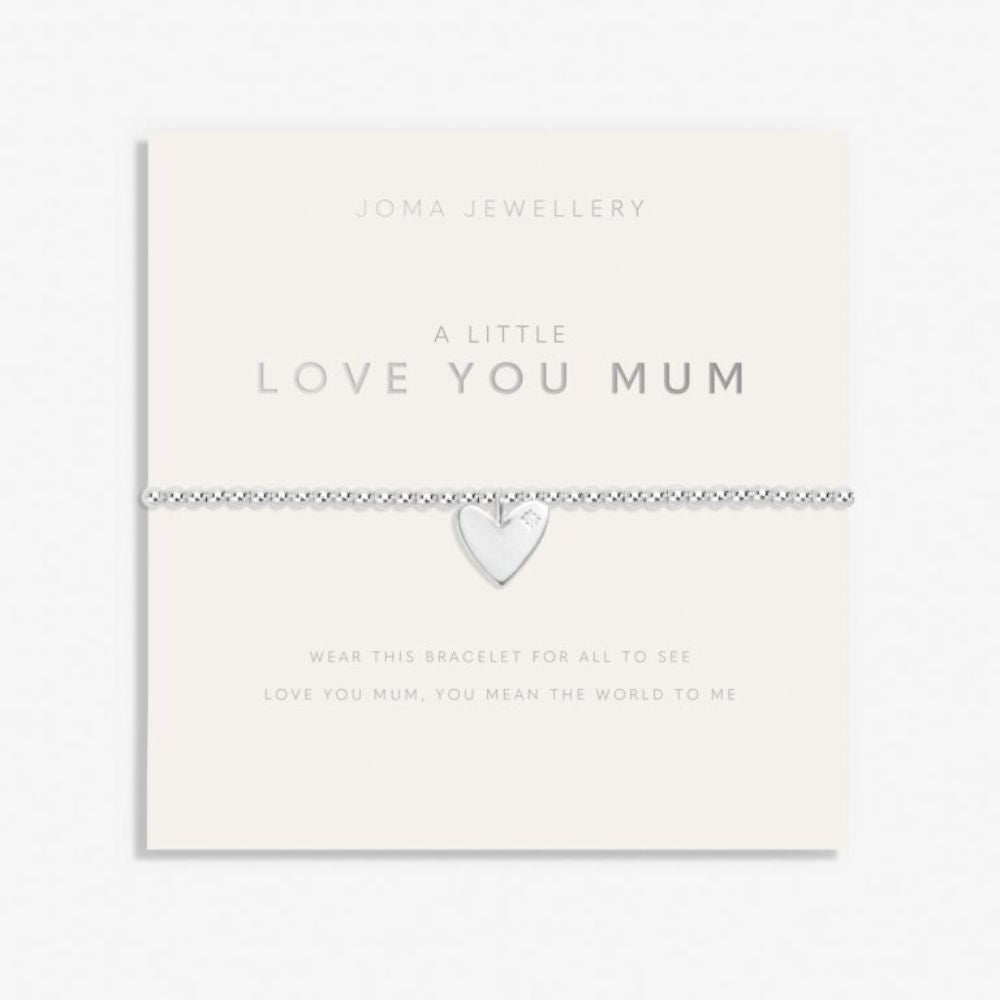 Joma Jewellery Mother's Day A Little 'Love You Mum' Bracelet In Silver Plating