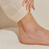 Joma Jewellery Charms Anklet In Gold Plating