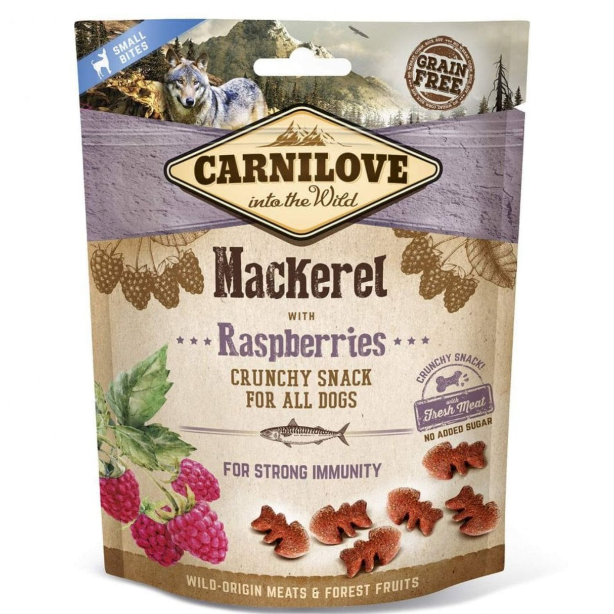 Carnilove 200g Mackrel with Raspberries Dog Treats