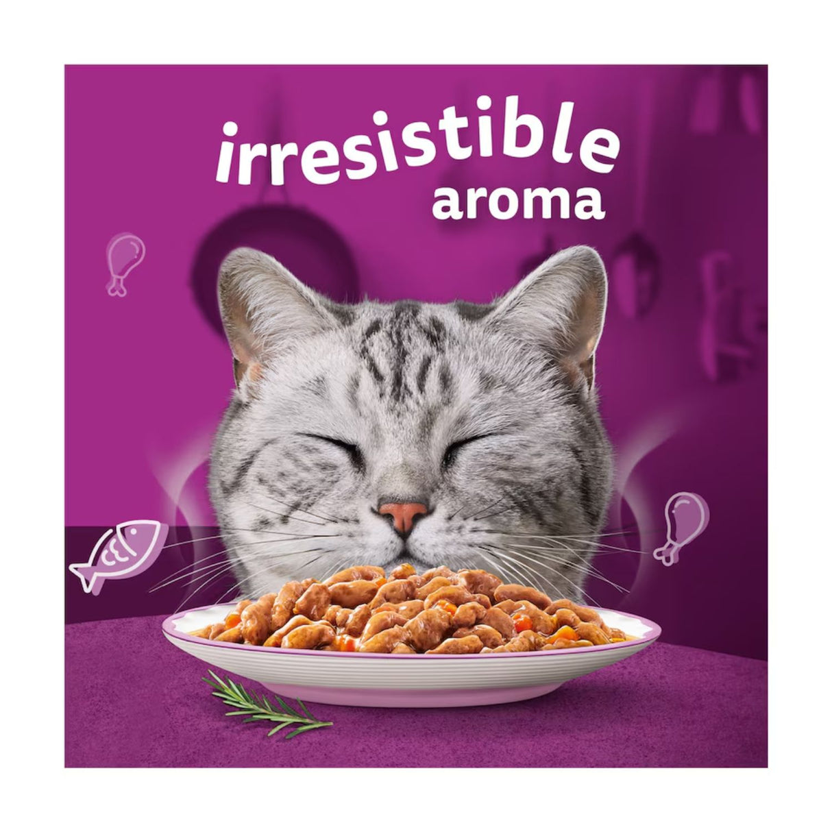 Whiskas 40x85g Pouches 1+ Aromatic Fusion in Gravy