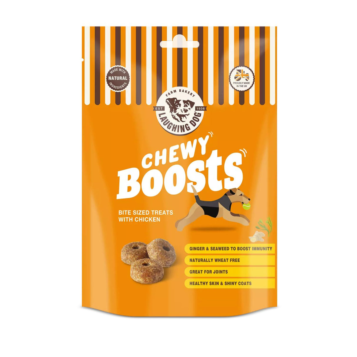 Laughing Dog 125g Wheat Free Chewy Boosts Dog Treats