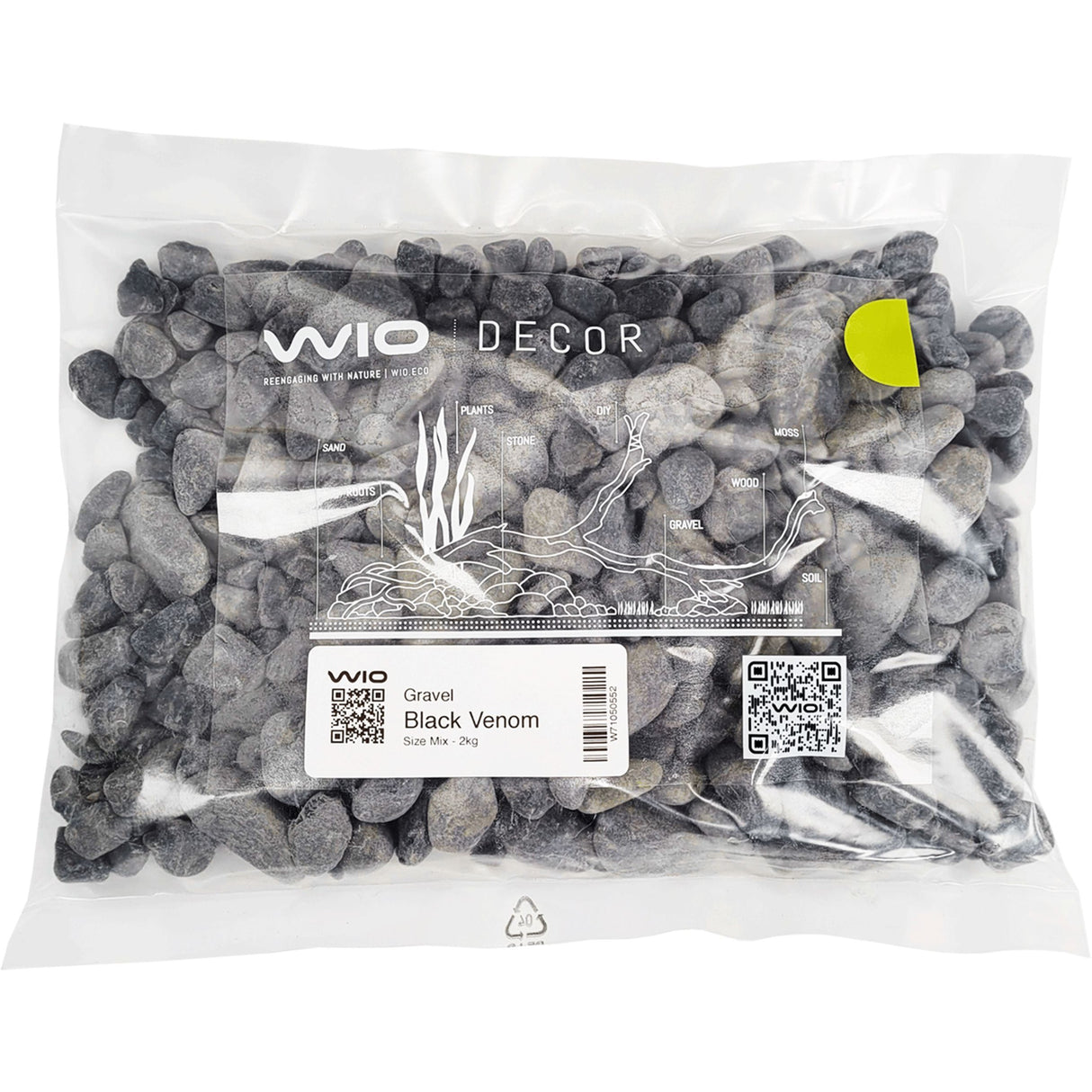 WIO 2kg Black Venom River Gravel