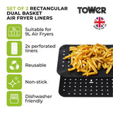 Tower 9L Dual Air Fryer Liner (Pack of 2)