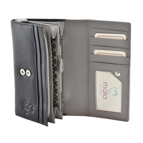 Mala Leather Grey Best Friends Horses Matinee Purse