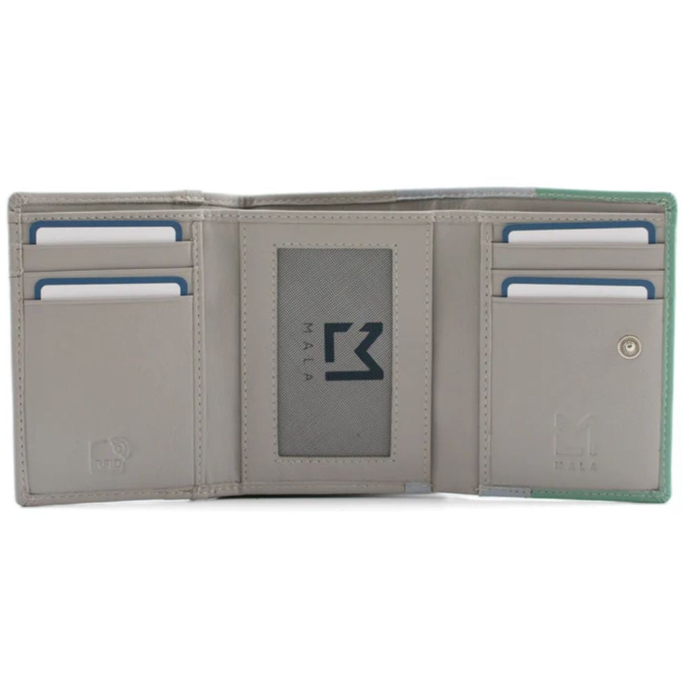 Mala Leather Valais Midi Tri Fold Purse