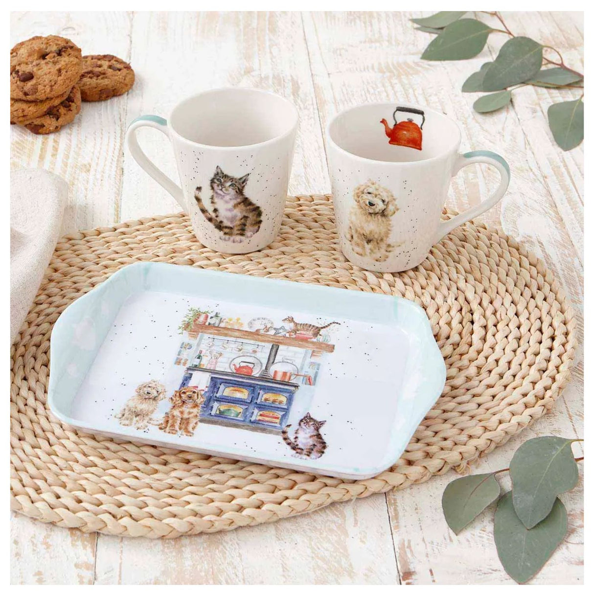 Wrendale Designs 8cm 'Country Kitchen' Mug & Tray Set