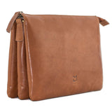Mala Leather Tan Bloomsbury Triple Compartment Bag