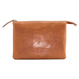 Mala Leather Tan Bloomsbury Triple Compartment Bag