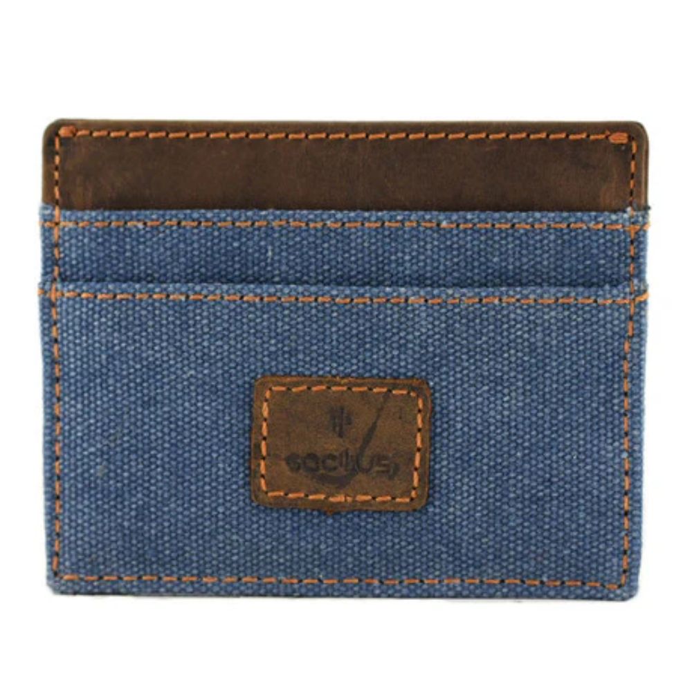 Mala Leather Denim Cactus Card Holder
