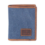 Mala Leather  Denim Cactus Note and Card Holder