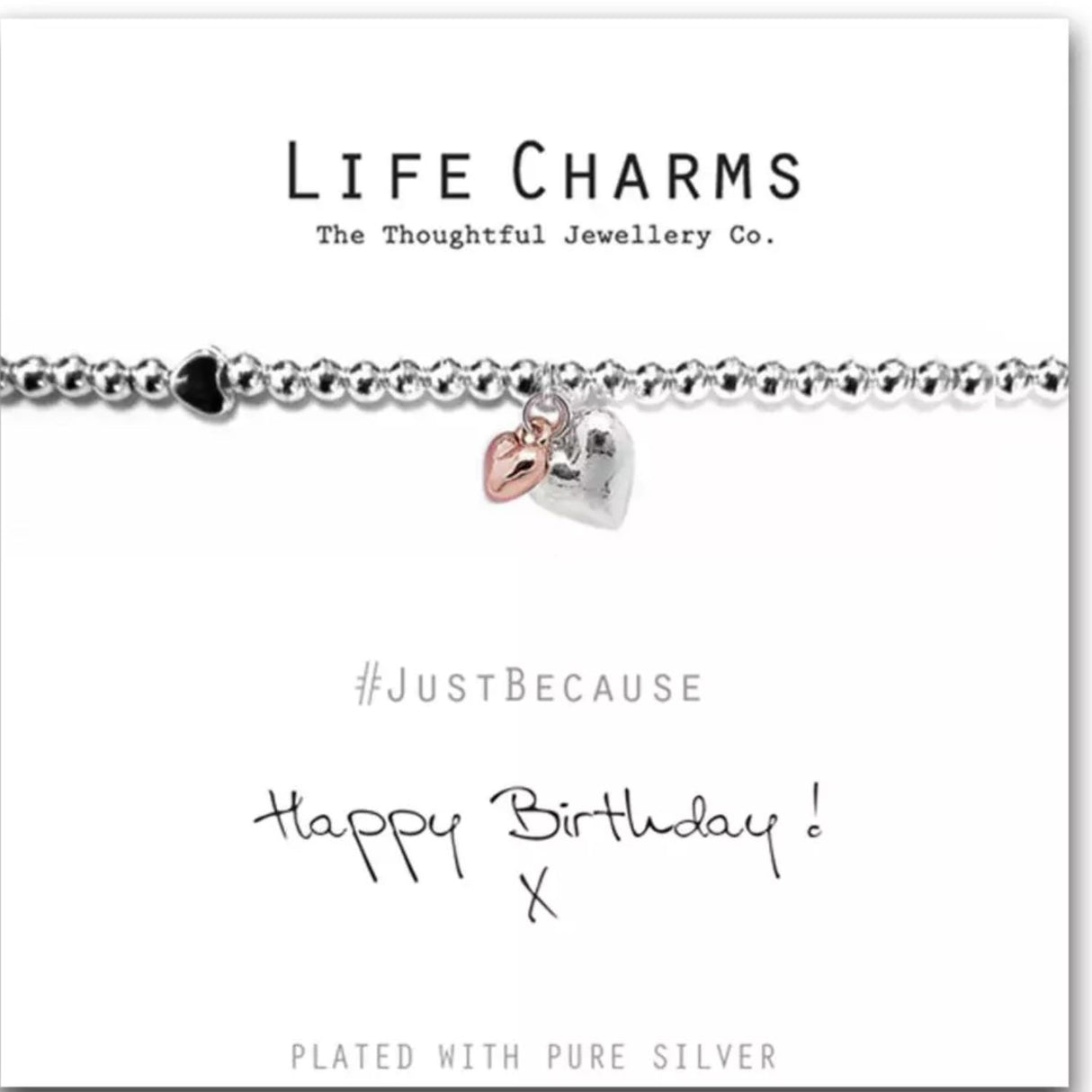 Life Charms "Happy Birthday" Hearts Bracelet