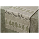 Walton & Co 180cm Forest Scene Block Print Runnner