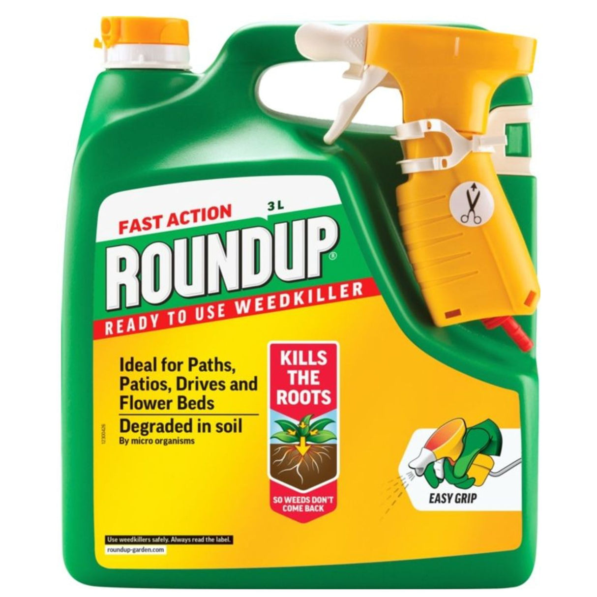 Roundup 3L Fast Action Ready To Use Weedkiller