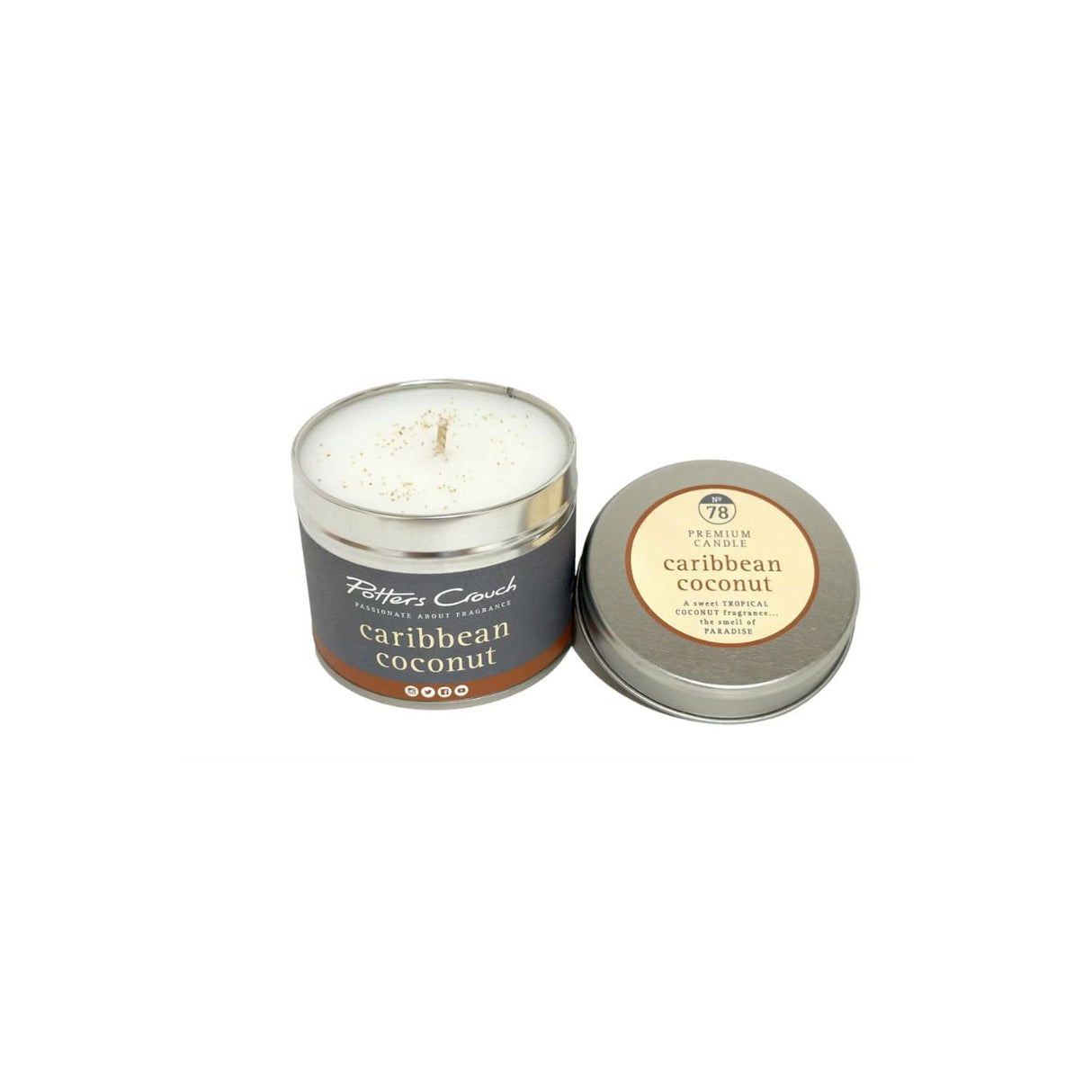 Potters Crouch 250g Caribbean Coconut Scented Candle