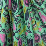 POM Cotton Green Multicolour Meadow Print Scarf