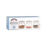 Kilner 250ml Square Push Top Jars (Set of 3)
