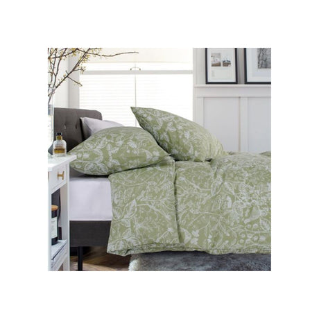 Deyongs Secret Garden Double Duvet Set Sage