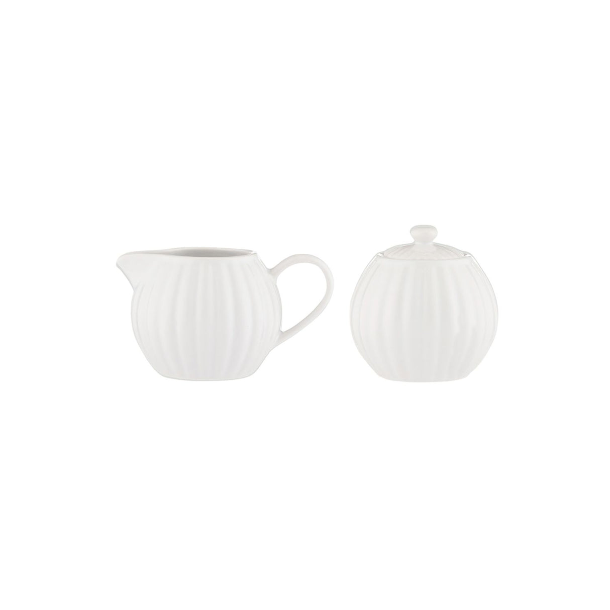 Price & Kensington 300ml White Luxe Milk Jug & Sugar Bowl Set