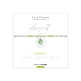 Life Charms August Birthstone Bracelet