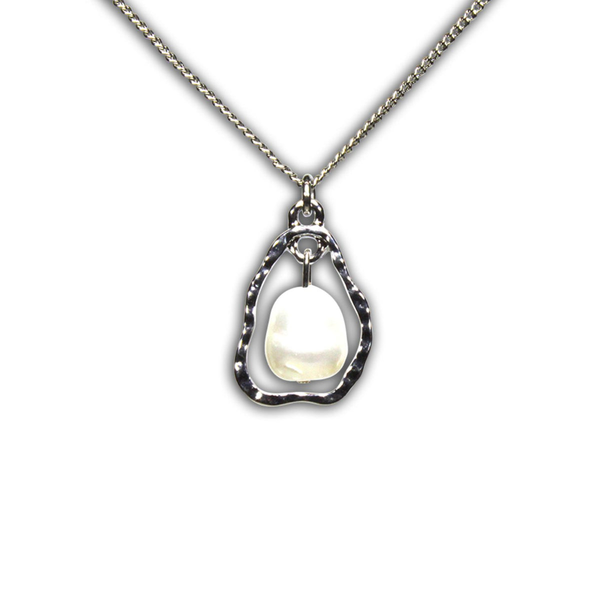 Lila Jewellery Irregular White Pearl Pendant