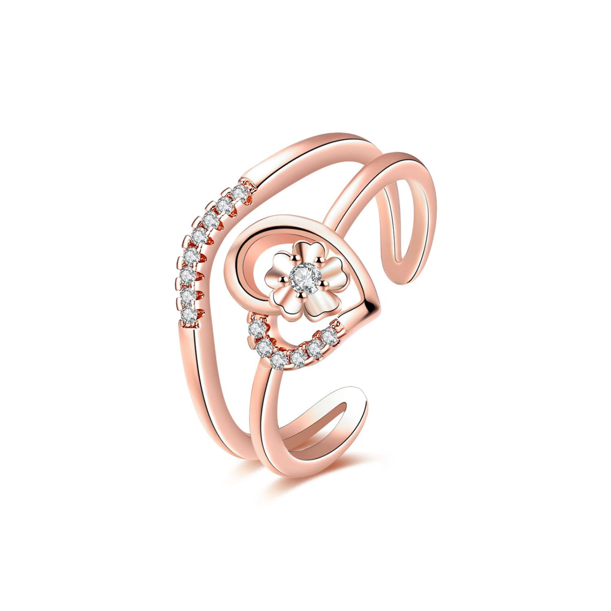 Lila Jewellery ADJ Rose Gold Heart Ring
