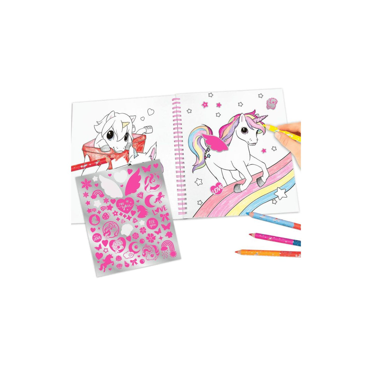 Ylvi Colouring Book With Unicorn And Sequins