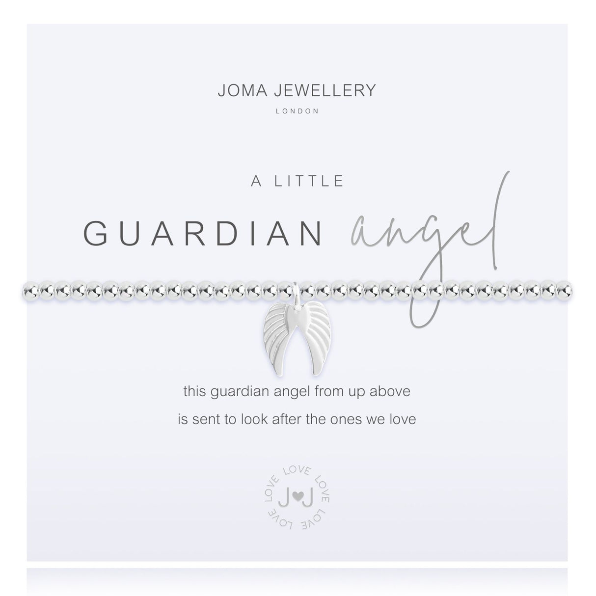 Joma Jewellery Silver A Little 'Guardian Angel' Wings Bracelet