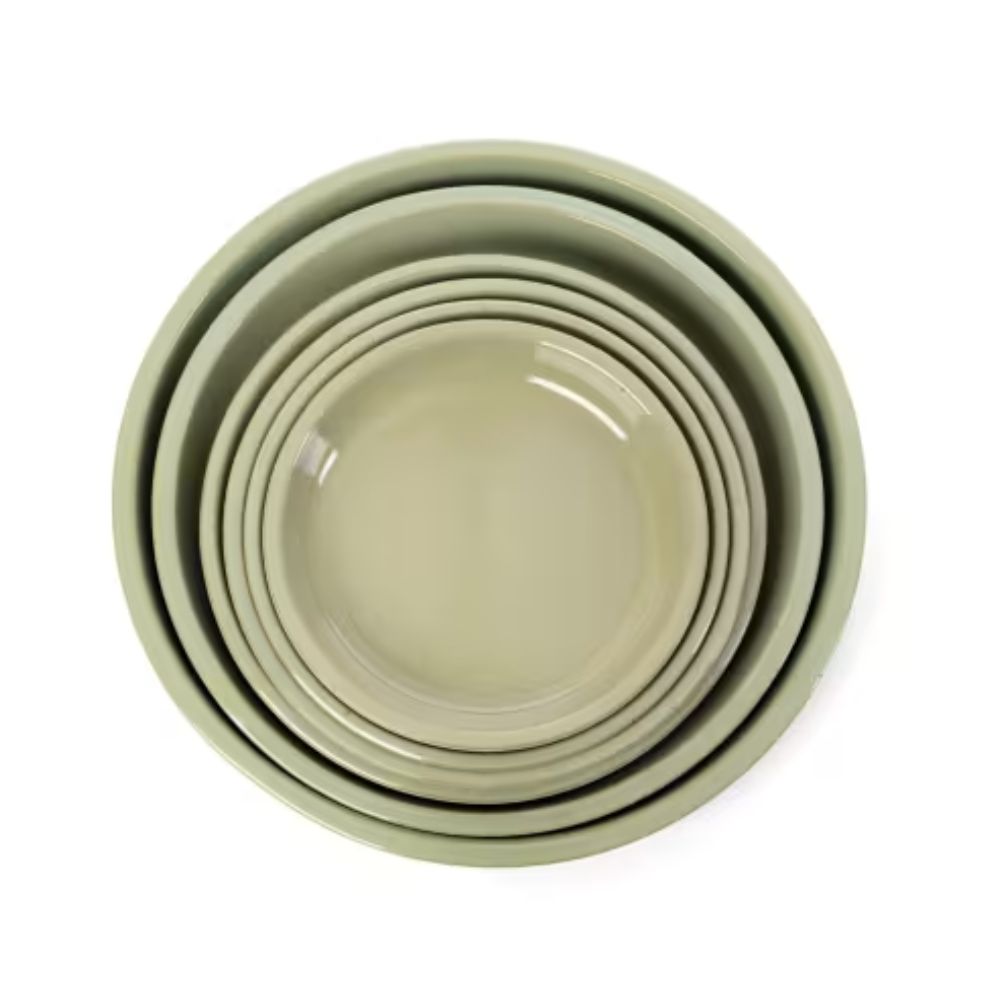 Woodlodge 25cm  Blossom Glazed Pot Saucer - Mint Green