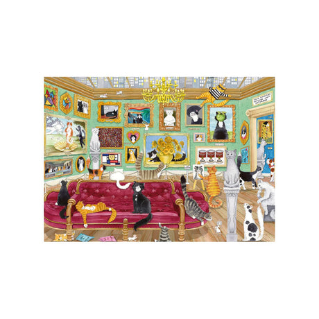 Gibsons Games 1000 Piece Night at The Meowseum Jigsaw Puzzle