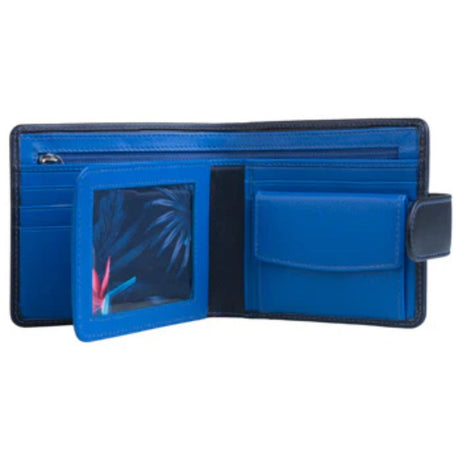 Mala Leather Black/Blue Hudson Tab Wallet