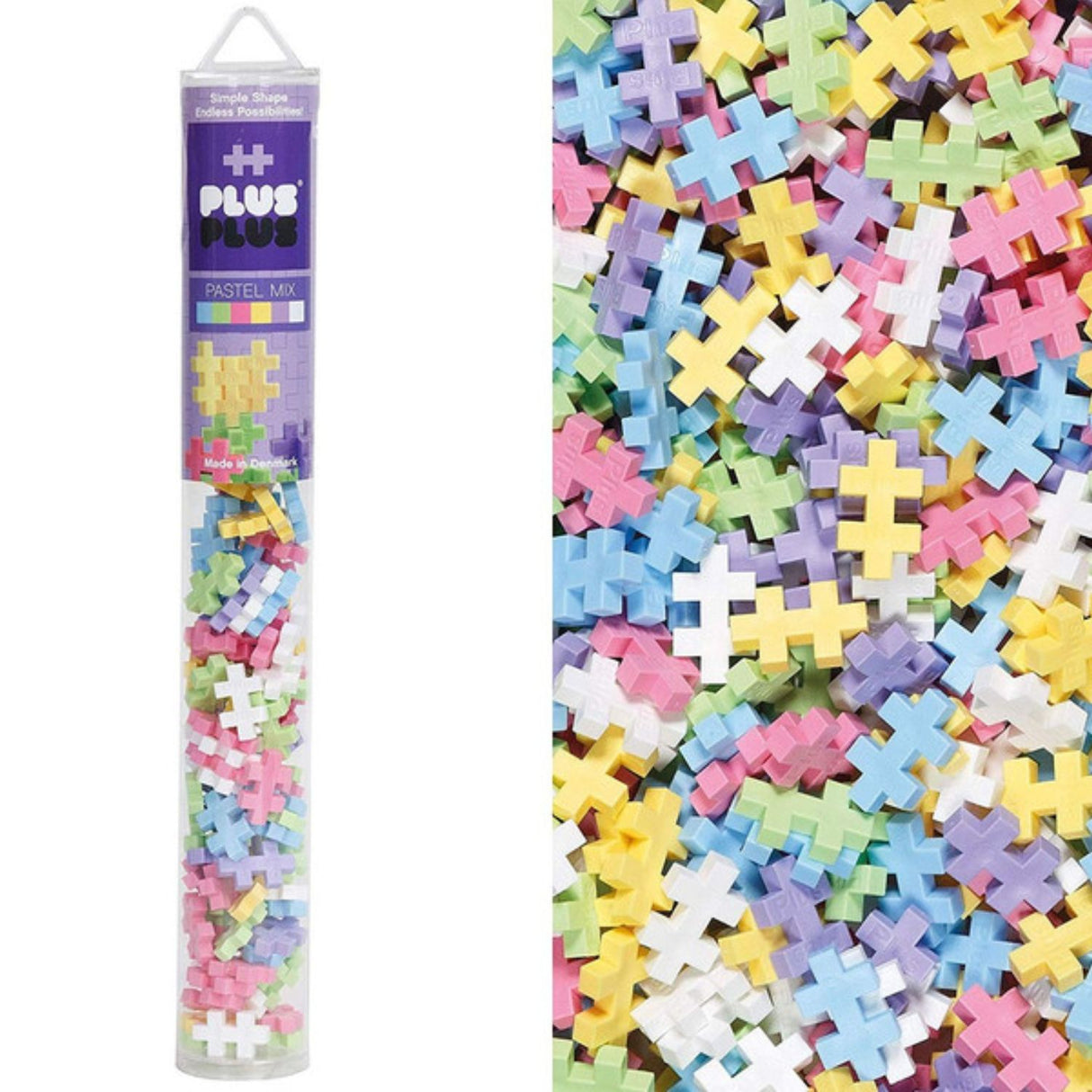 Plus Plus 100 Piece Pastel Jigsaw Tube