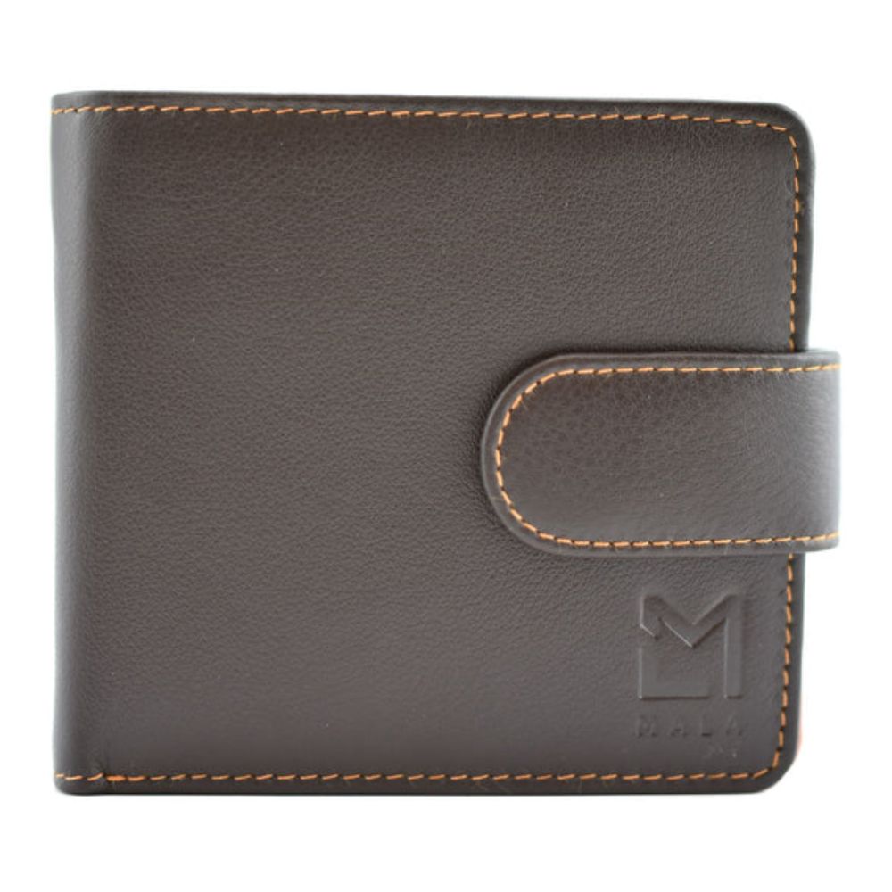 Mala Leather Brown/Orange Hudson Tab Wallet