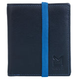 Mala Leather Black/Blue Hudson Compact Wallet
