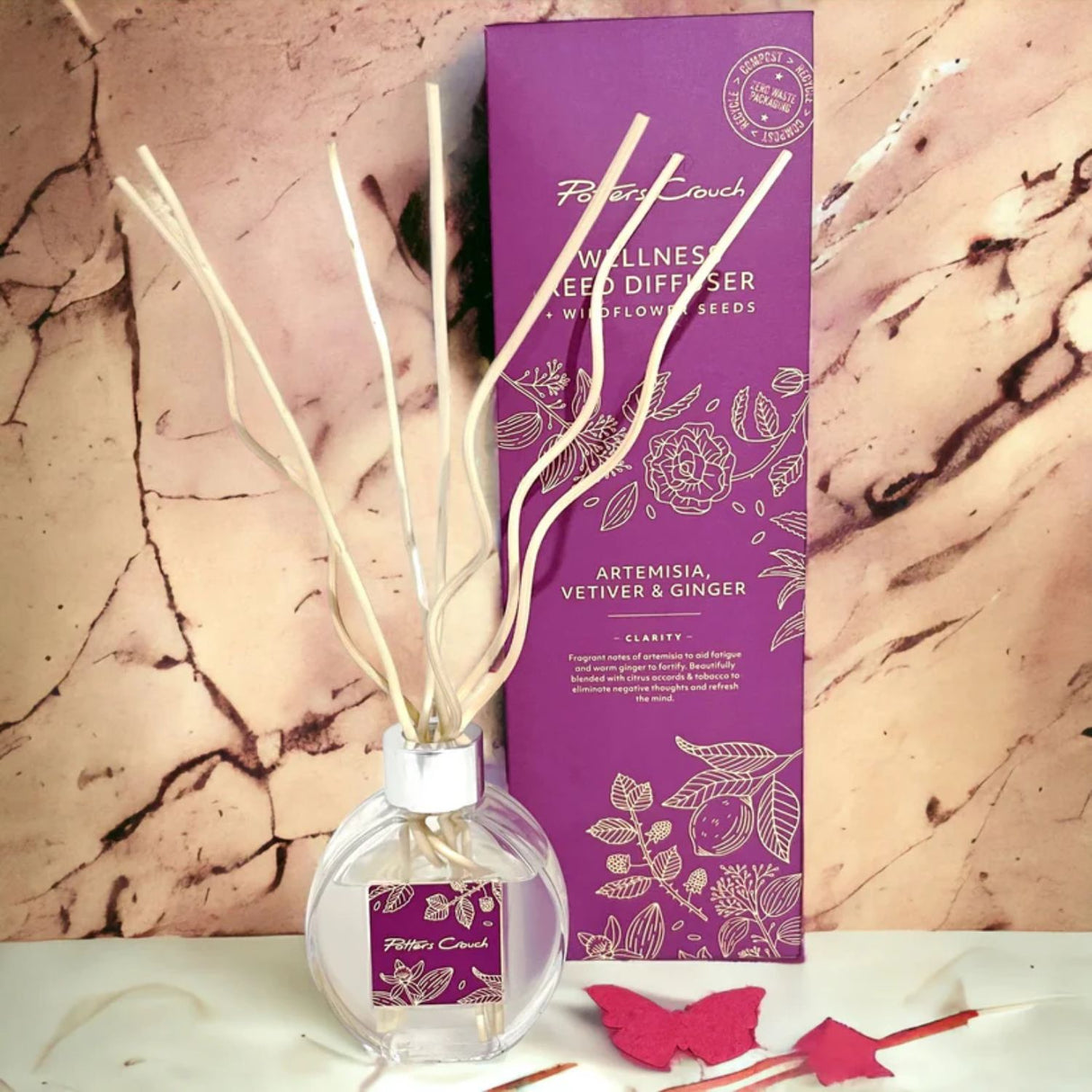 Potters Crouch 125ml Clarity Wellness Artemisia, Vetiver & Ginger Reed Diffuser