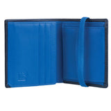 Mala Leather Black/Blue Hudson Compact Wallet