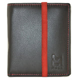 Mala Leather Black/Red Hudson Compact Wallet