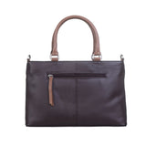 Mala Leather Brown Orta Double Zip Grab Bag